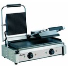 Contactgrill 3600 2gr | Geribbeld/glad | 3.6 KW | Grillplaten Gietijzer/geëmailleerd | 570x395x210(h)mm