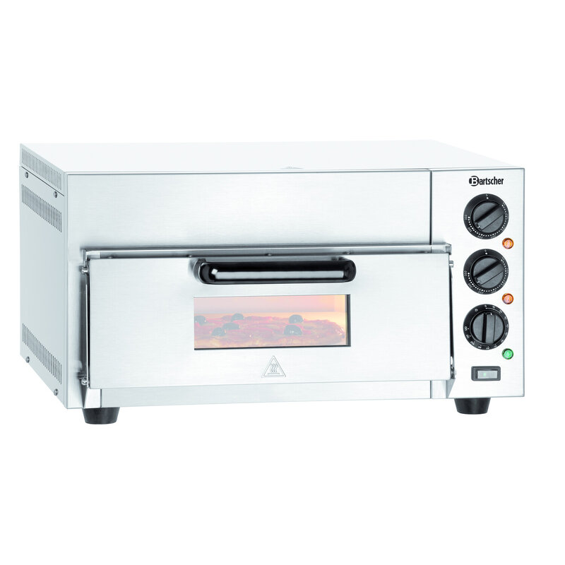 Pizzaoven St415 | 1x ø40cm | 1 Kamer | 2kw | Bodem Met Hittebestendige Steen | 565x585x265(h)mm