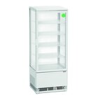Koelvitrine | 98l | Wit | +2°c/+12°c | 5 Schappen | 435x385x1105(h)mm