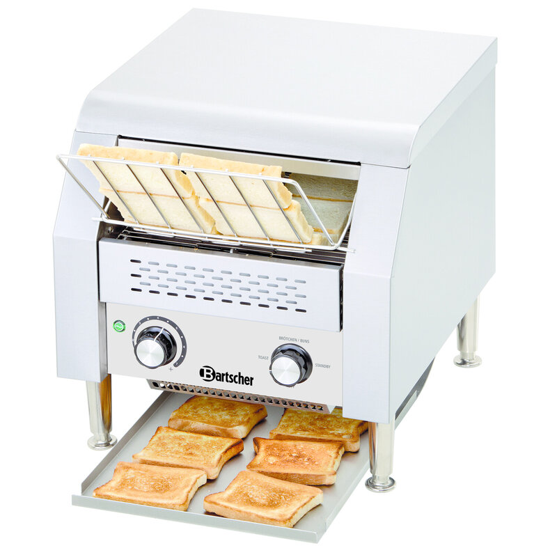Doorlooptoaster | Rvs | 2.24kw | Cap. 150 Sneden/uur | 370x420x390(h)mm