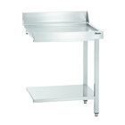 Afvoertafel DS 700r Rvs | Onderschap + Achteropstand | 700x720x850(h)mm