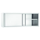 Rvs Wandkast Met Schuifdeuren | 1 Verstelbare Tussenschap | 1800x400x660(h)mm