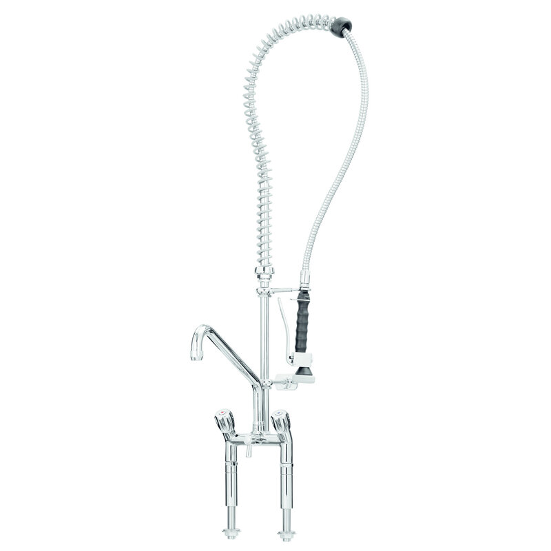 Voorspoeldouche Messing/staal | Zwenkbare Kraan 180°  | 515x415x1220(h)mm