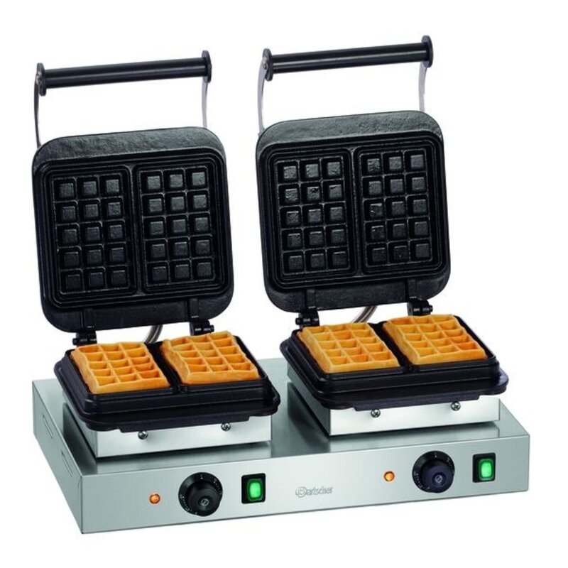 Wafelijzer | 2bw160-101 | Dubbel | 4.4kw | Wafelgrootte 160x100x32(h)mm | 600x470x250(h)mm