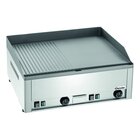 Bakplaat/grillplaat Gdp 65e-gr | Bakplaat 1/2 Glad 1/2 Geribbeld (b)650x(d)480mm | 6kw | 660x580x310(h)mm