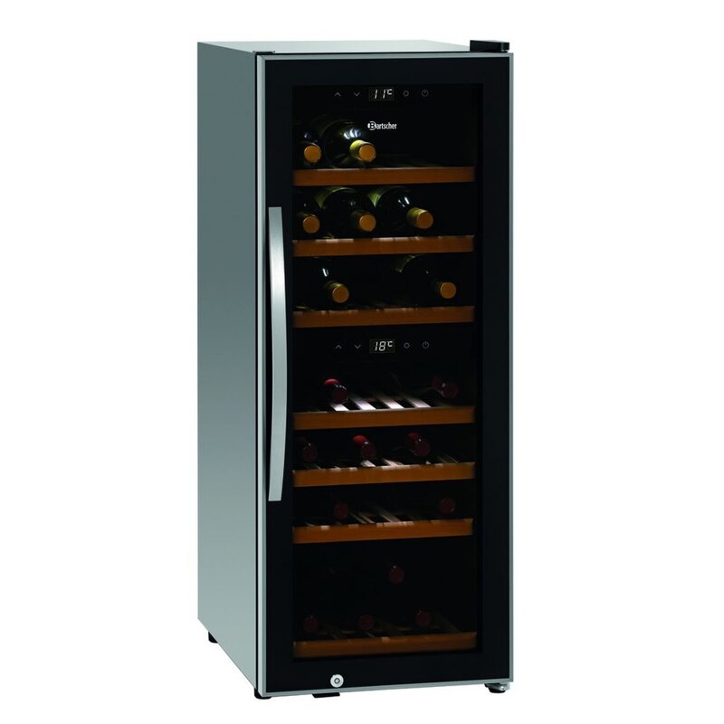 Wijnkoelkast 2Z | 113l | 15 Flessen Boven | 23 Flessen Onder | 230v | 396x580x1030(h)mm