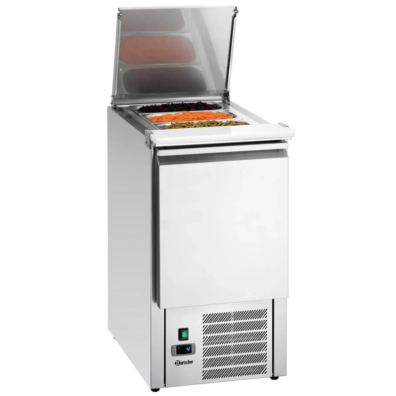 Saladette | 140l | 1 Deur (1/1 Gn) | Boven 1x 1/1 GN | 0°c/+10°c | Geforceerd | Klapdeksel | 455x700x887(h)mm