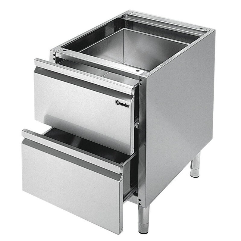 Onderstel | Bartscher Serie 600 | Rvs | 2 Laden | 400x550x580(h)mm