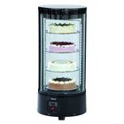 Gebaksvitrine | 72l | Zwart | +2°c/+10°c | 4 Schappen (roterend) | ø450x983(h)mm