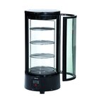 Gebaksvitrine | 72l | Zwart | +2°c/+10°c | 4 Schappen (roterend) | ø450x983(h)mm