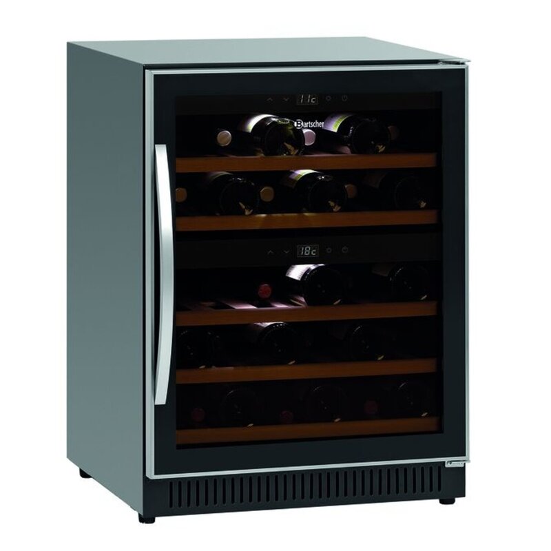 Wijnkoelkast 2Z | 119l | 14 Flessen Boven | 26 Flessen Onder | 230v | 590x575x825(h)mm