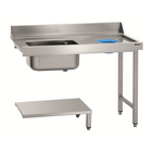 Aanvoertafel Ds-r1 Bas | Spoelbank Links Met Bodemschap + Achteropstand | 1200x720x850(h)mm