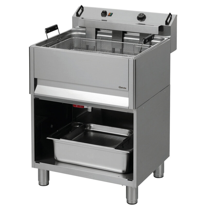 Bartscher Deegwaren-/visfriteuse | Serie BF | Elektrisch | 30l | 50°c/190°c | 15kw (400v) | Aftapkraan | 660x650x980(h)mm