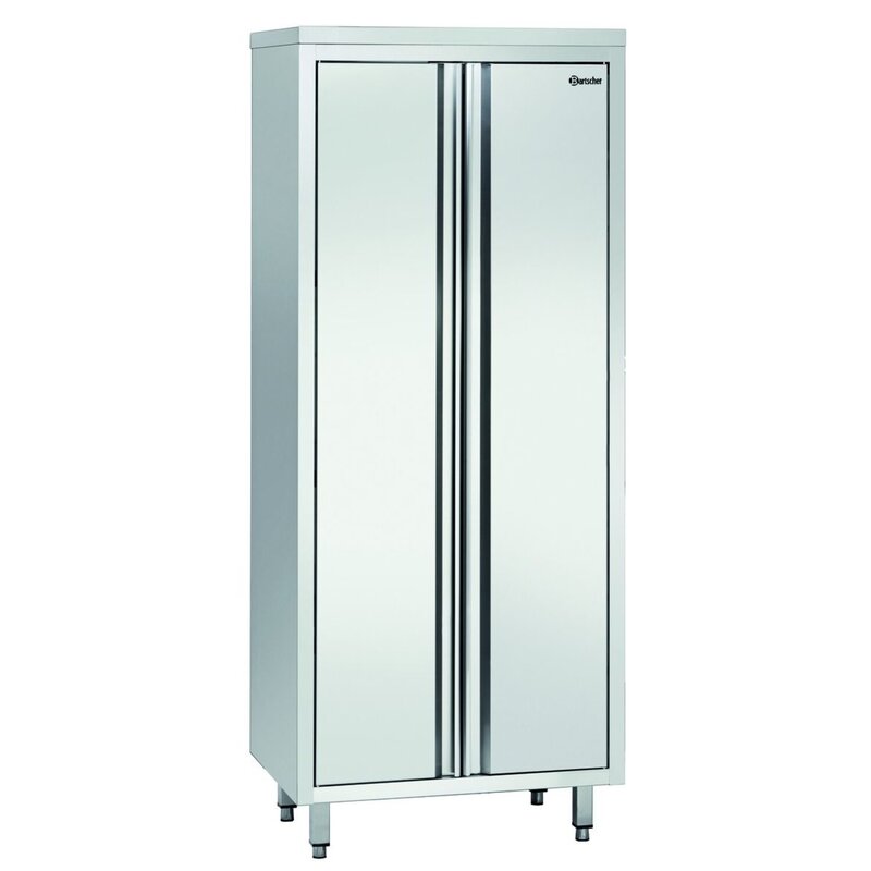 Servieskast Rvs 2 Deuren | 3 Tussenschappen Verstelbaar | 1000x700x2000(h)mm