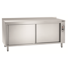 Warmhoudkast | Rvs | 2 Schuifdeuren + Achteropstand | 2kw | 1800x700x850(h)mm