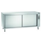Warmhoudkast | Rvs | Schuifdeuren Beide Zijdes | 2kw | 1 Tussenschap | 1800x700x850(h)mm