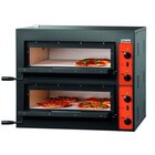 Pizzaoven | Elektrisch | Ct200 | Zwart | 4+4 ø30cm | 8.4kw | 2 Kamers | Bodem Van Vuurvast Steen | 890x860x760(h)mm
