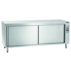 Warmhoudkast | Rvs | Schuifdeuren Beide Zijdes | 2kw | 1 Tussenschap | 2000x700x850(h)mm