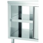 Warmhoudkast | Rvs | Schuifdeuren Beide Zijdes | 2kw | 1 Tussenschap | 2000x700x850(h)mm