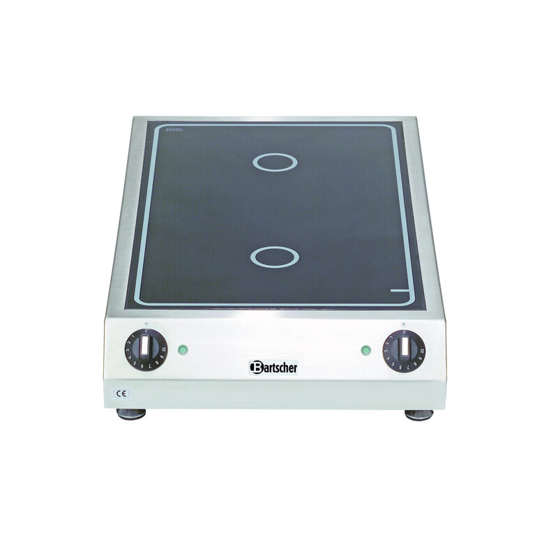 Kookplaat | Elektrisch | 2k6000 Glh | 2 Kookpitten | 6kw | 400x655x120(h)mm