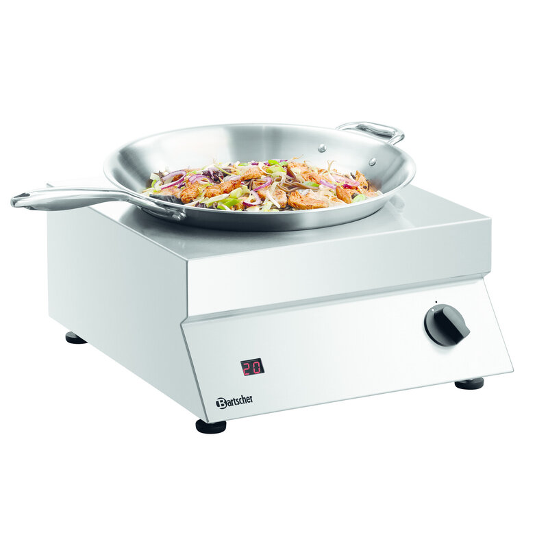 Inductiewok 30/293 | 3kw | Wokplaat Glaskeramiek | 400x455x180(h)mm