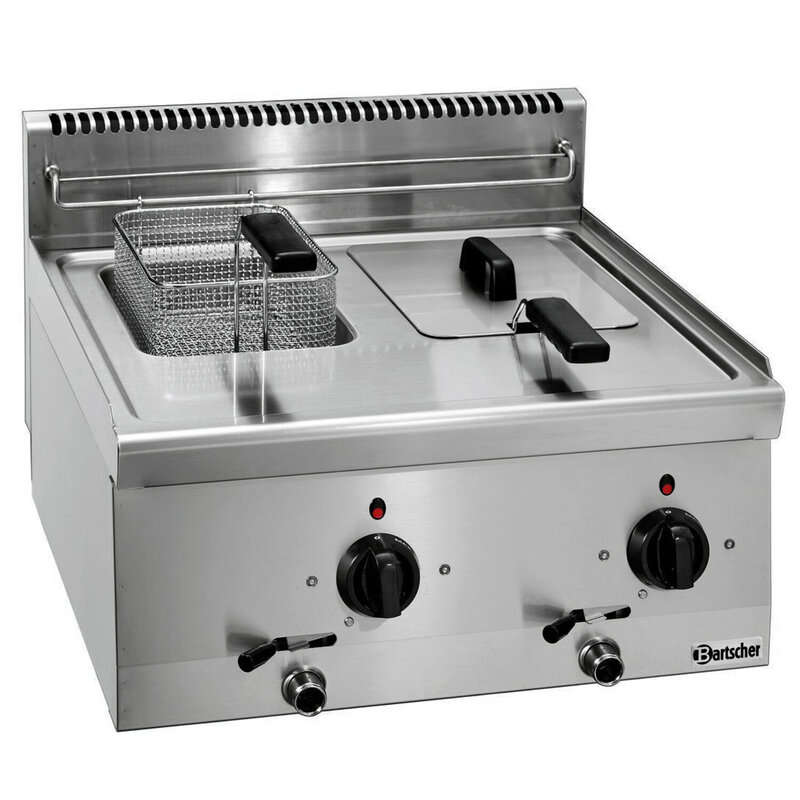 Friteuse | Serie 600 | Elektrisch | 6+6l | 140°c/200°c | 6.6kw (400v) | Aftapkranen | 600x600x290(h)mm