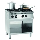 Gasfornuis Mfgo 7040 | 4 Kookpitten | 2x 3.5kw + 2x 6kw | Open Onderstel | 800x700x910(h)mm