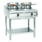 Wokkookplaat | Gas | 2 Branders | 23kw | 900x600x690(h)mm