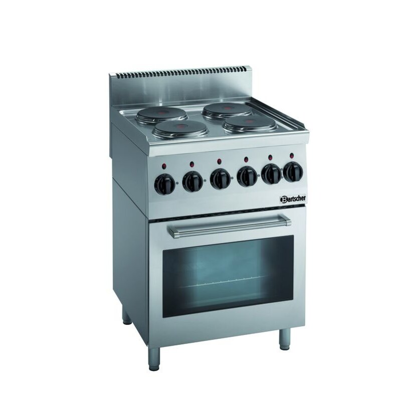 Fornuis | Elektrisch | EO | 4 Kookplaten | 4x 2kw | Elektrische Oven | 58l | 2.2kw | 600x600x900(h)mm