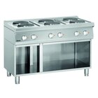 Fornuis | Elektrisch | 6 Kookplaten | 6x 2.6kw | 1200x700x850(h)mm