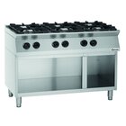 Gasfornuis Mfg 7340 | 6 Kookpitten | 3x 3.5kw + 3x 6kw | Open Onderstel | 1200x700x910(h)mm