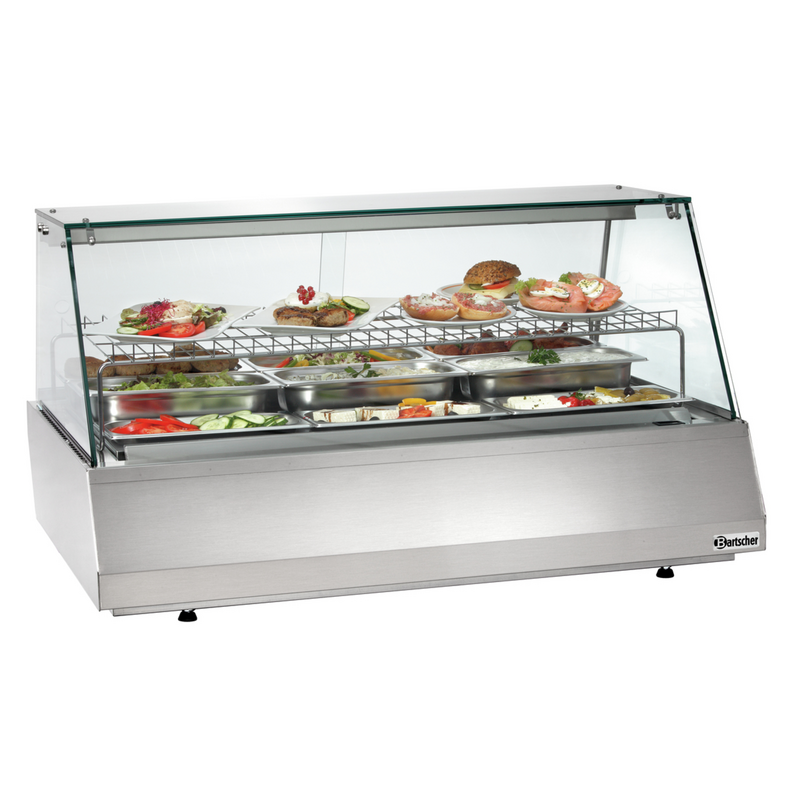 Koelvitrine | 165l | 3/1 GN | Grijs | +6°c/+10°c | 2 Schappen | 1075x775x590(h)mm