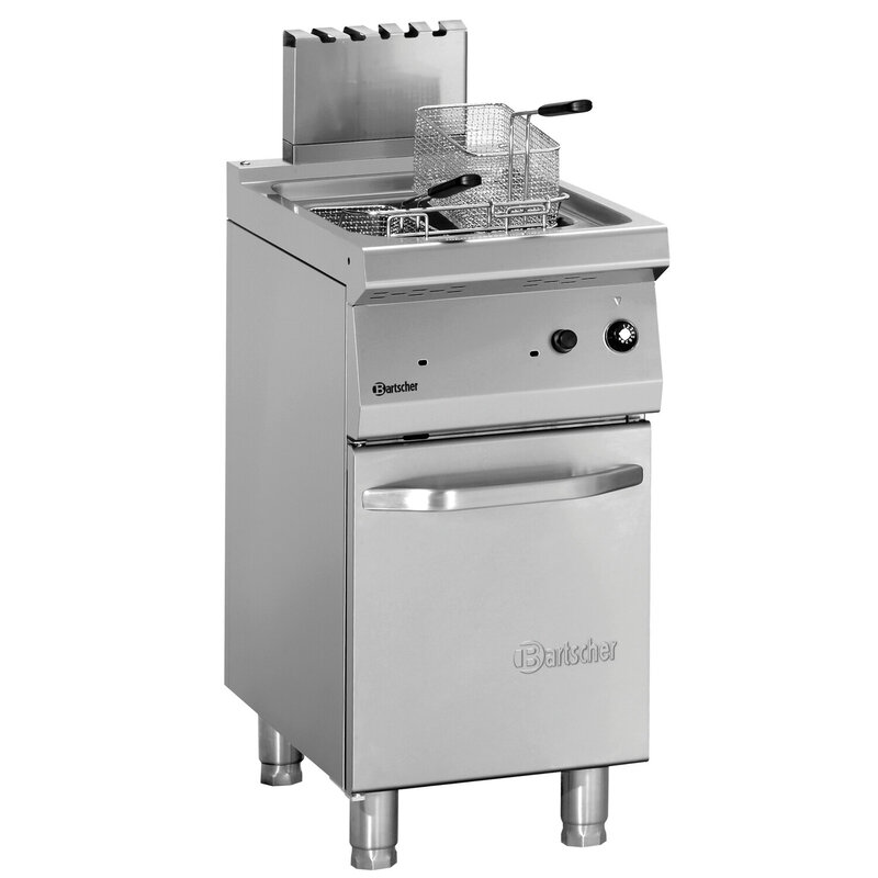 Friteuse | Serie 700 | Gas | 15l | 100°c/190°c | 15kw | Piëzo Ontsteking | Aftapkraan | 400x700x850(h)mm