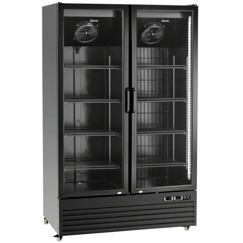 Koel-/vrieskast | 820l | Zwart | -18°c/-22°c & 0°c/+10°c | Geforceerd | Draaideuren | Wielen (geremd) | 1220x805x2000(h)mm