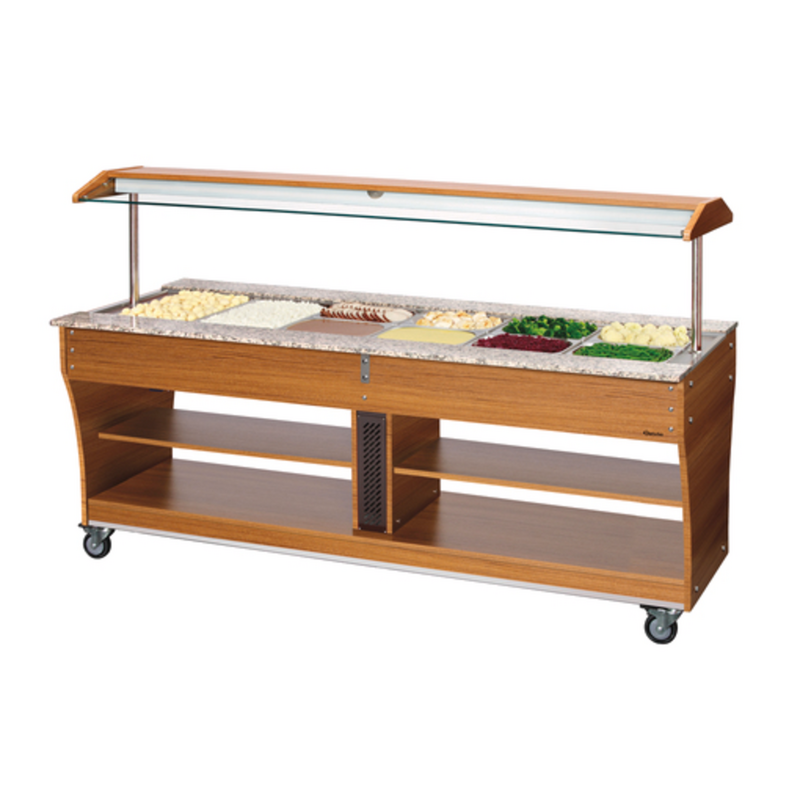 Buffetwagen Warm | 6x 1/1 GN | 230v | 2150x880x1370(h)mm