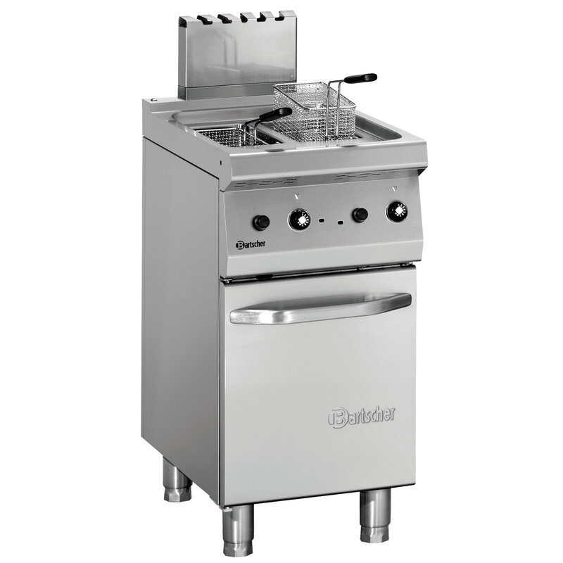 Friteuse | Serie 700 | Gas | 7+7l | 100°c/190°c | 11kw | Piëzo Ontsteking | Aftapkranen | 400x700x850(h)mm