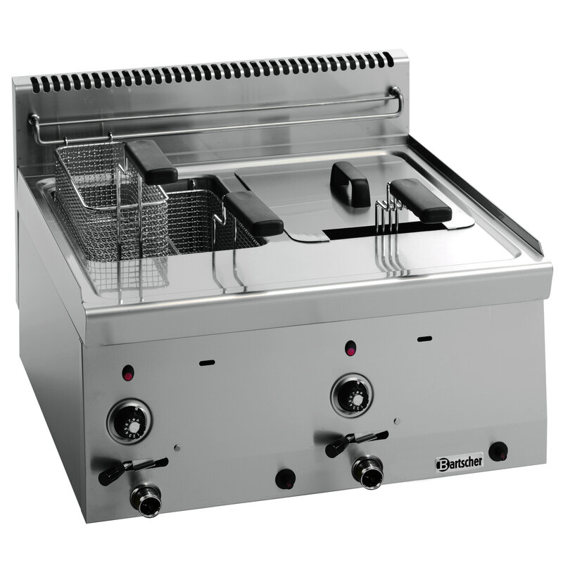 Friteuse | Serie 600 | Gas | 8+8l | 13.4kw | Aftapkranen | 600x600x290(h)mm