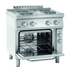 Fornuis | Elektrisch | Ebo | 4 Kookplaten | 4x 2.6kw | Elektrische Oven | 1/1 GN | 58l | 3.7kw | 800x700x850(h)mm