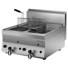 Friteuse | Serie 650 | Gas | 8+8l | 120°c/180°c | 14kw | Piëzo Ontsteking | Aftapkranen | 600x650x295(h)mm
