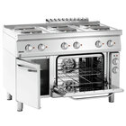Fornuis | Elektrisch | Ebo | 6 Kookplaten | 6x 2.6kw | Elektrische Oven | 1/1 GN | 58l | 3.65kw | 1200x700x850(h)mm