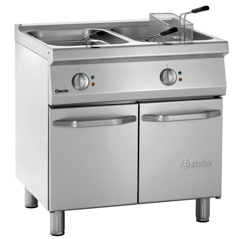 Friteuse | Serie 700 | Elektrisch | 15+15l | 100°c/190°c | 30kw (400v) | Aftapkranen | 800x700x850(h)mm