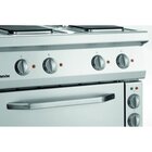 Fornuis | Elektrisch | EO | 4 Kookplaten | 4x 2.6kw | Elektrische Oven 1/1 GN 58l 3.7kw | 800x700x850(h)mm