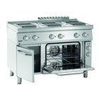 Fornuis | Elektrisch | Ebp | 6 Kookplaten | 6x 2.6kw | Elektrische Oven | 1/1 GN | 58l | 3.65kw | 1200x700x850(h)mm