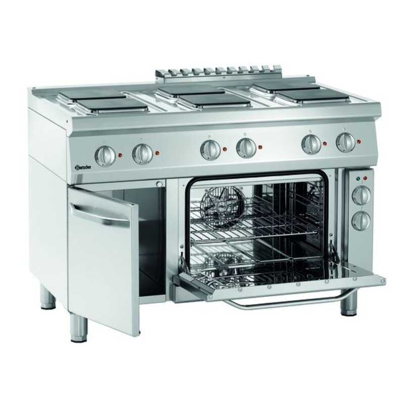 Fornuis | Elektrisch | Ebp | 6 Kookplaten | 6x 2.6kw | Elektrische Oven | 1/1 GN | 58l | 3.65kw | 1200x700x850(h)mm