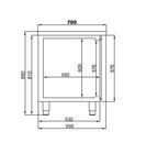 700 Koelwerkbank 4 Deuren Excl. Motor