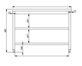 600 Werktafel 2 Schappen 900