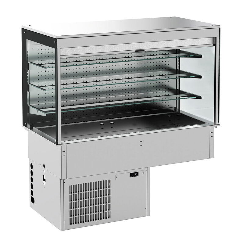 Drop-in Wandmodel Koelvitrine Recht - Roll-up 3/1