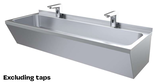 Rvs Wasbak Dubbel 1200x525x451mm