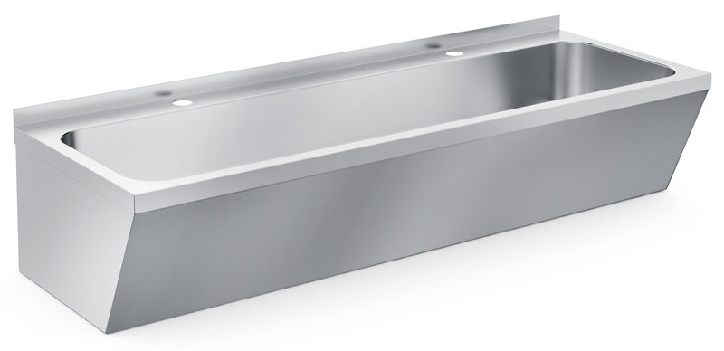 Rvs Wasbak Dubbel 1200x525x451mm