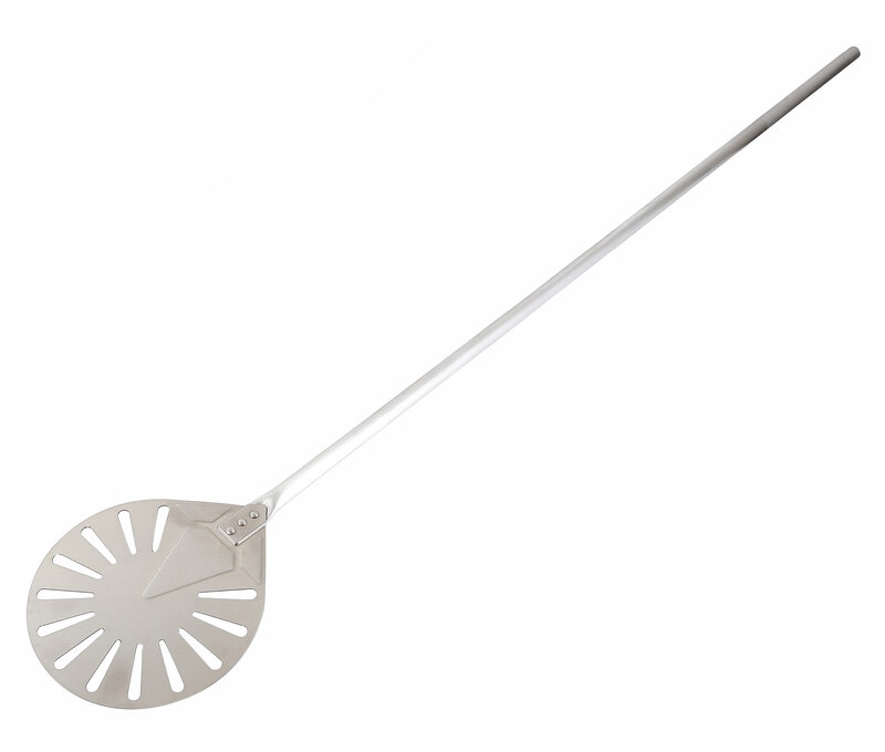 Rvs Pizzaschep Rond 23-120 Geperforeerd